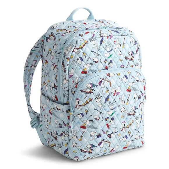 New Vera Bradley Peanuts Ski Jump Snoopy Large Backpack